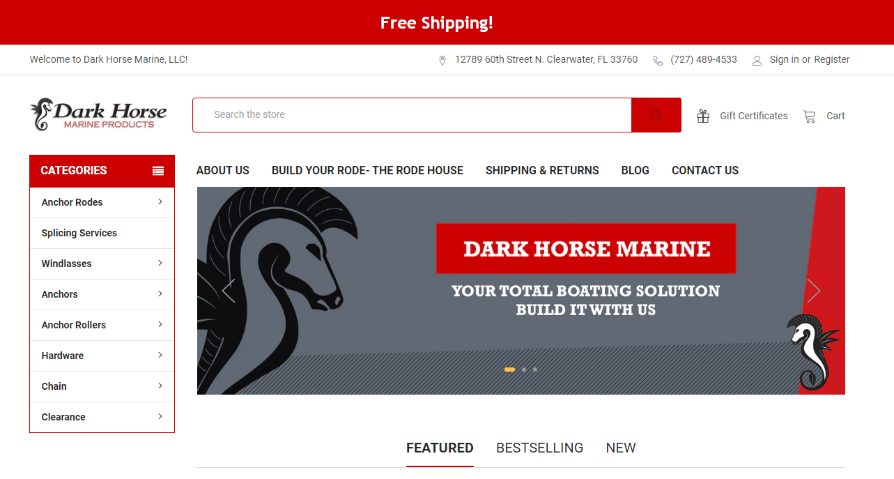 Dark Horse Marine dropshipping store