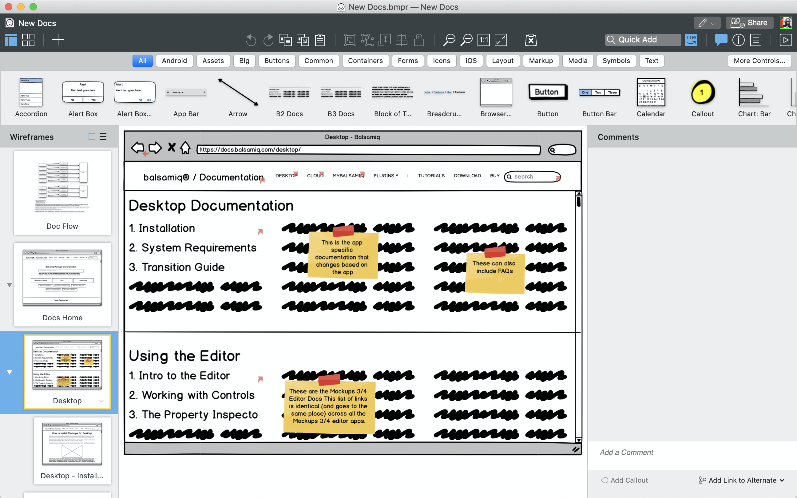 balsamiq wireframes plugin