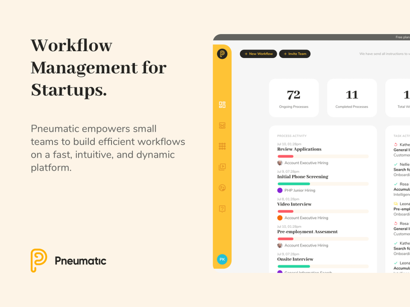 Pneumatic Workflow - Look Startup at Welldoneby