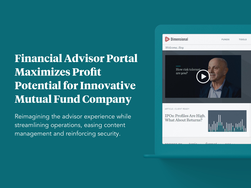 Financial Advisor Portal for Dimensional Fund Advisors image 1