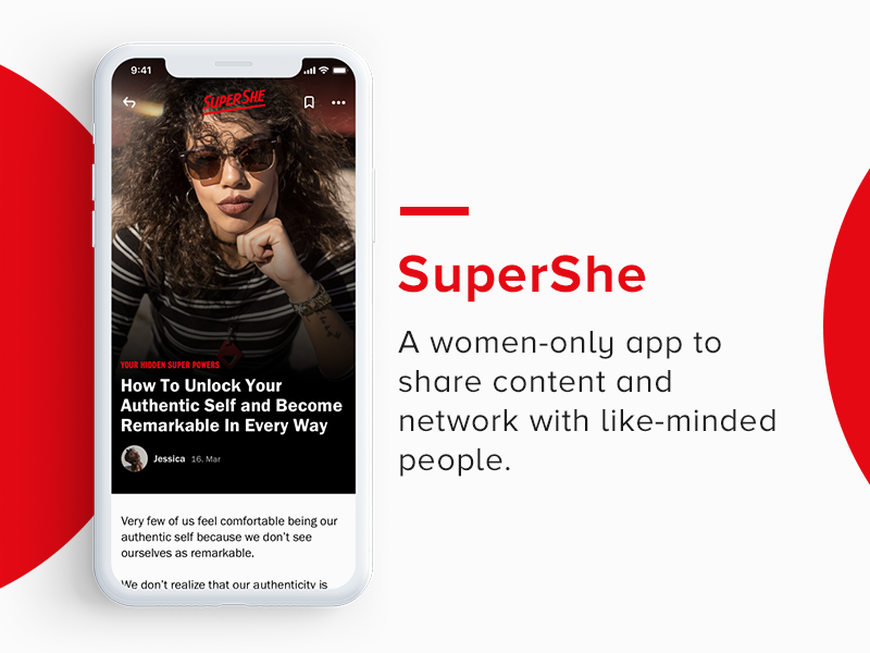 A women-only app to share content and network with like-minded people. image 1