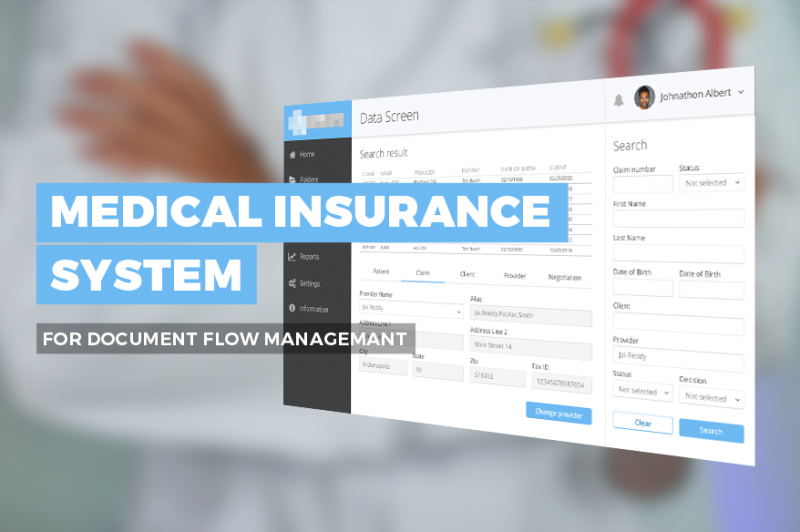 Medical insurance system for document flow management image 1
