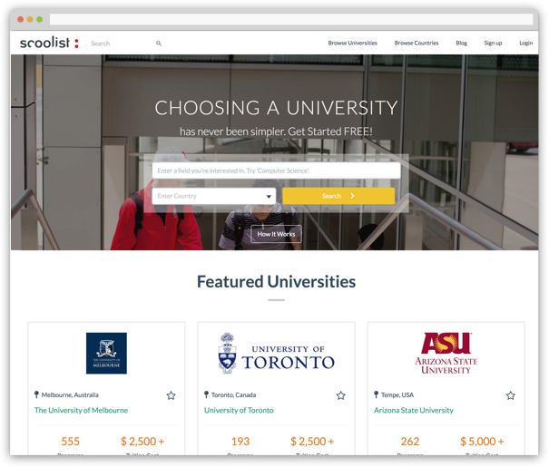 Scoolist - get all your university information in 1 site image 1