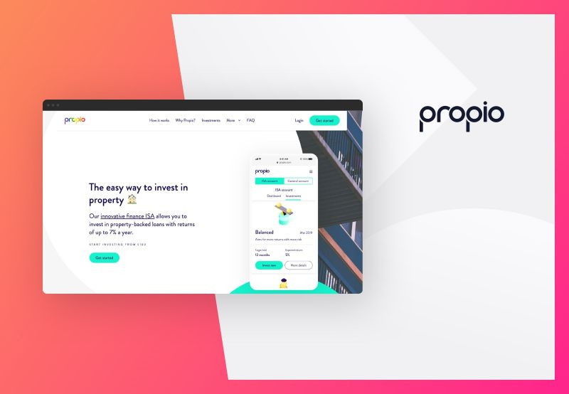 Propio - UX and design for a property investment startup image 1