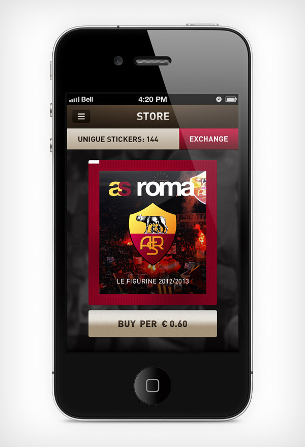 Mobile app for football club “Roma” image 1