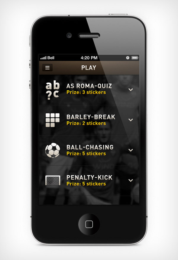 Mobile app for football club “Roma” image 2