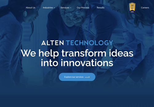 Alten USA - Engineering Services MNC Website Design image 1