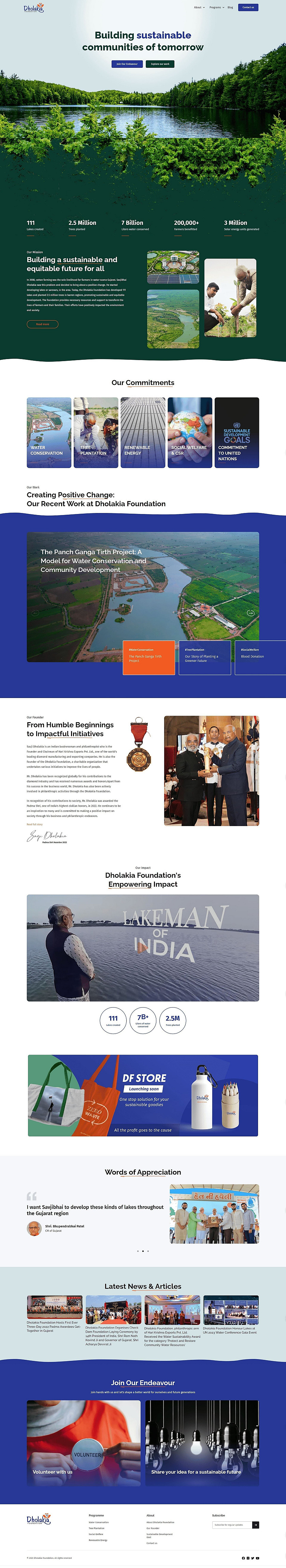 Dholakia Foundation NGO Website Design image 1