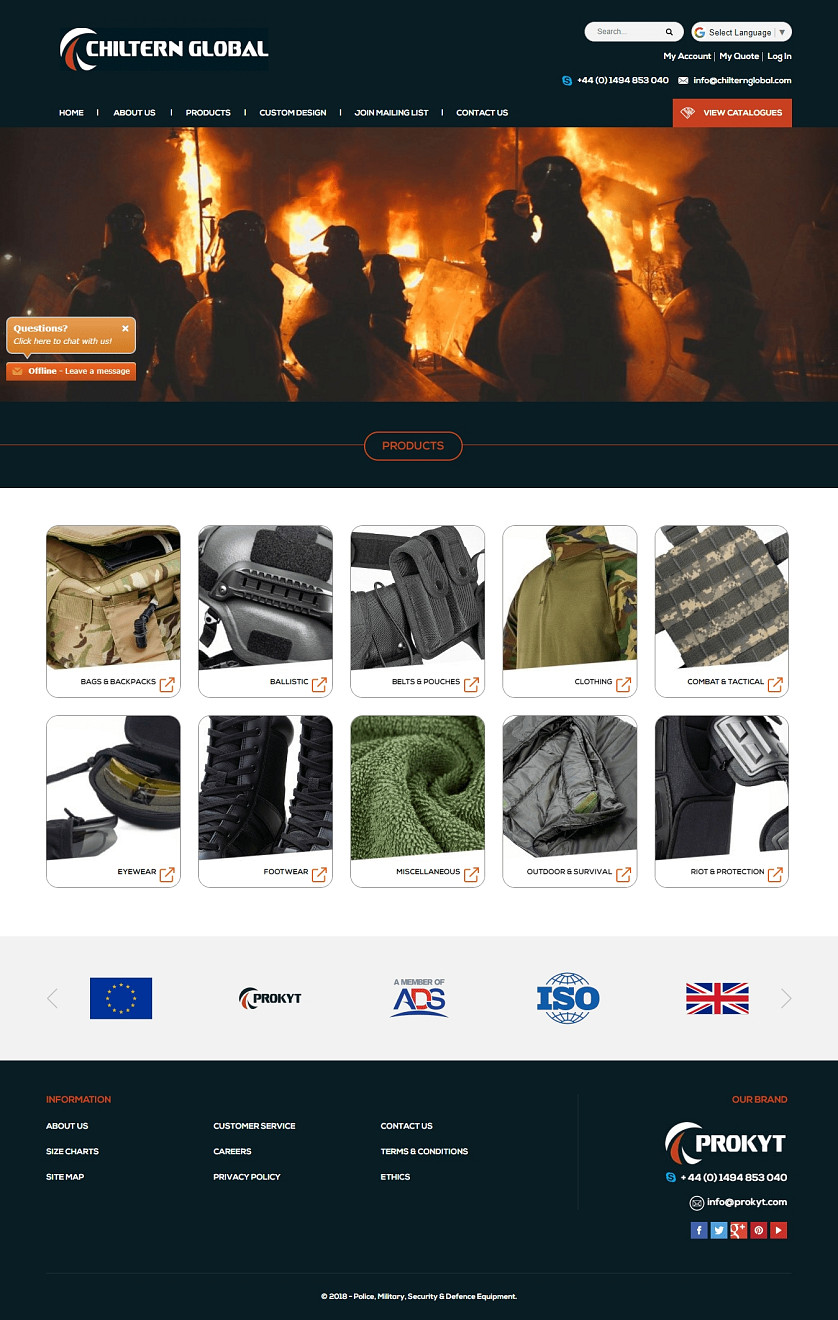 ChilternGlobal - Defence Manufacturing Ecommerce image 1