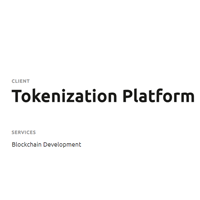 Blockchain Development. Tokenization Platform