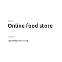 SMM for an Online Food Store