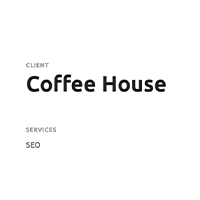 SEO services for Coffee House